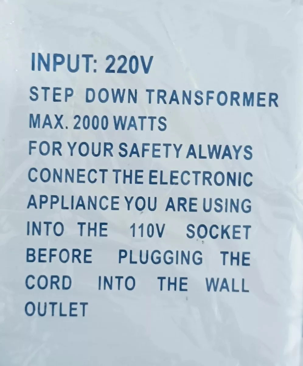 Auto Transformador Corriente 220v A 110v 2000 Watts + Tierra - Imagen 2